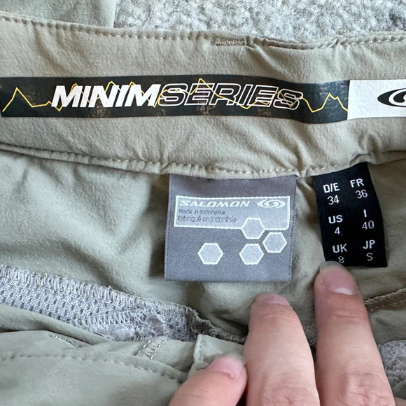 Salomon minim series tan hiking capri pants| size 4 - Picture 2 of 3